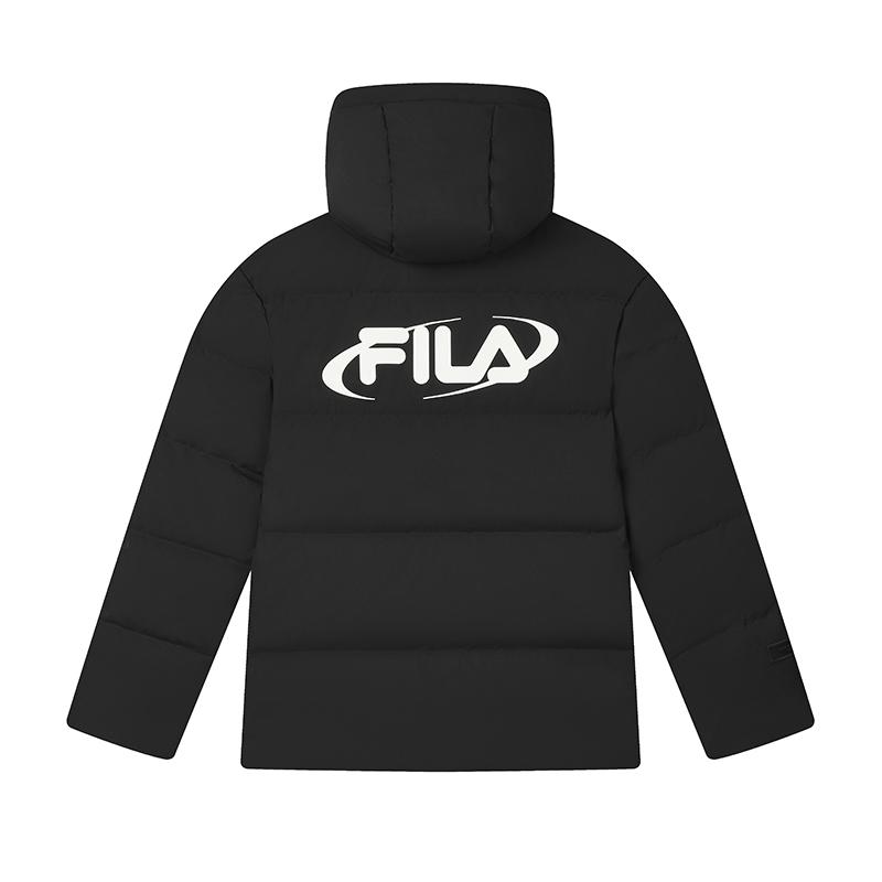 Fila Original Fashion Casual Versatile Detachable Hood Warm Down Jacket Men Jacket Black F11U449902FBK