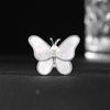 White Butterfly Brooch, Elegant Mother-of-Pearl Pearl Pin, Anti-Wardrobe Malfunction Corsage.