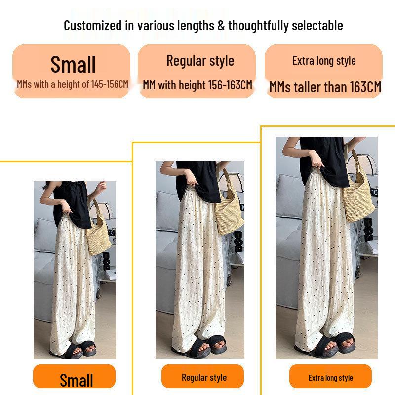 Petite Polka Dot Wide-Leg Pants for Women - Spring/Summer 2025 Collection