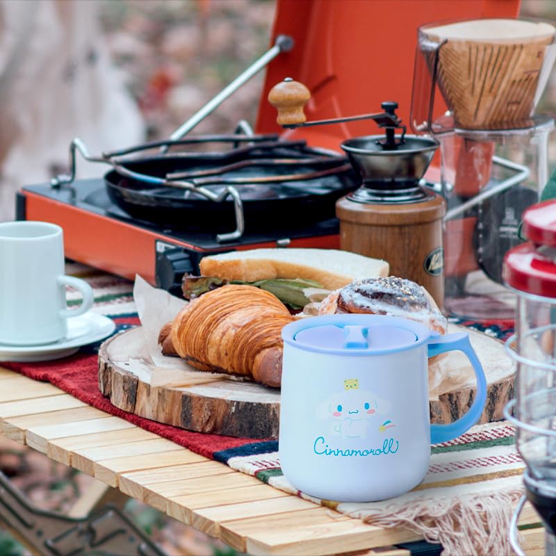 Sanrio Cinnamoroll Stainless Steel Mug with Lid Stainless steel resin Lid Polypropylene Gasket Silicone rubber Keeps drinks hot or cold 360ml 297011