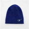 Curled knitted hat casual cold hat women's autumn and winter outdoor warm wool hat simple embroidery ear protection hat tide