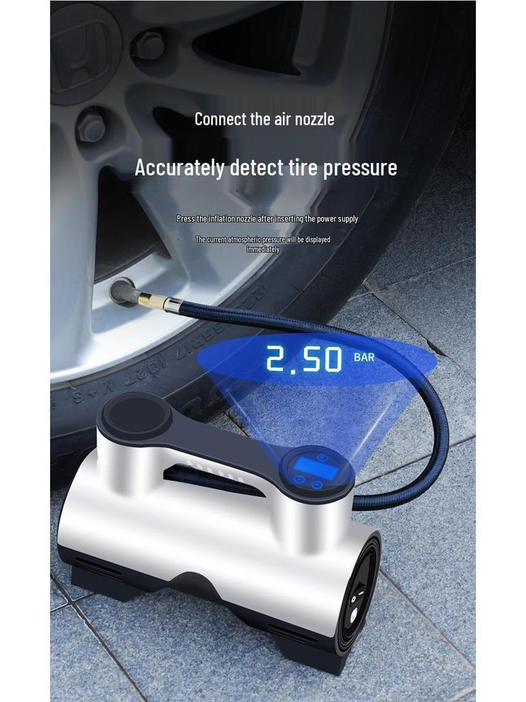 Portable 12V High-Power Electric Tire Inflator for Cars and Sedans