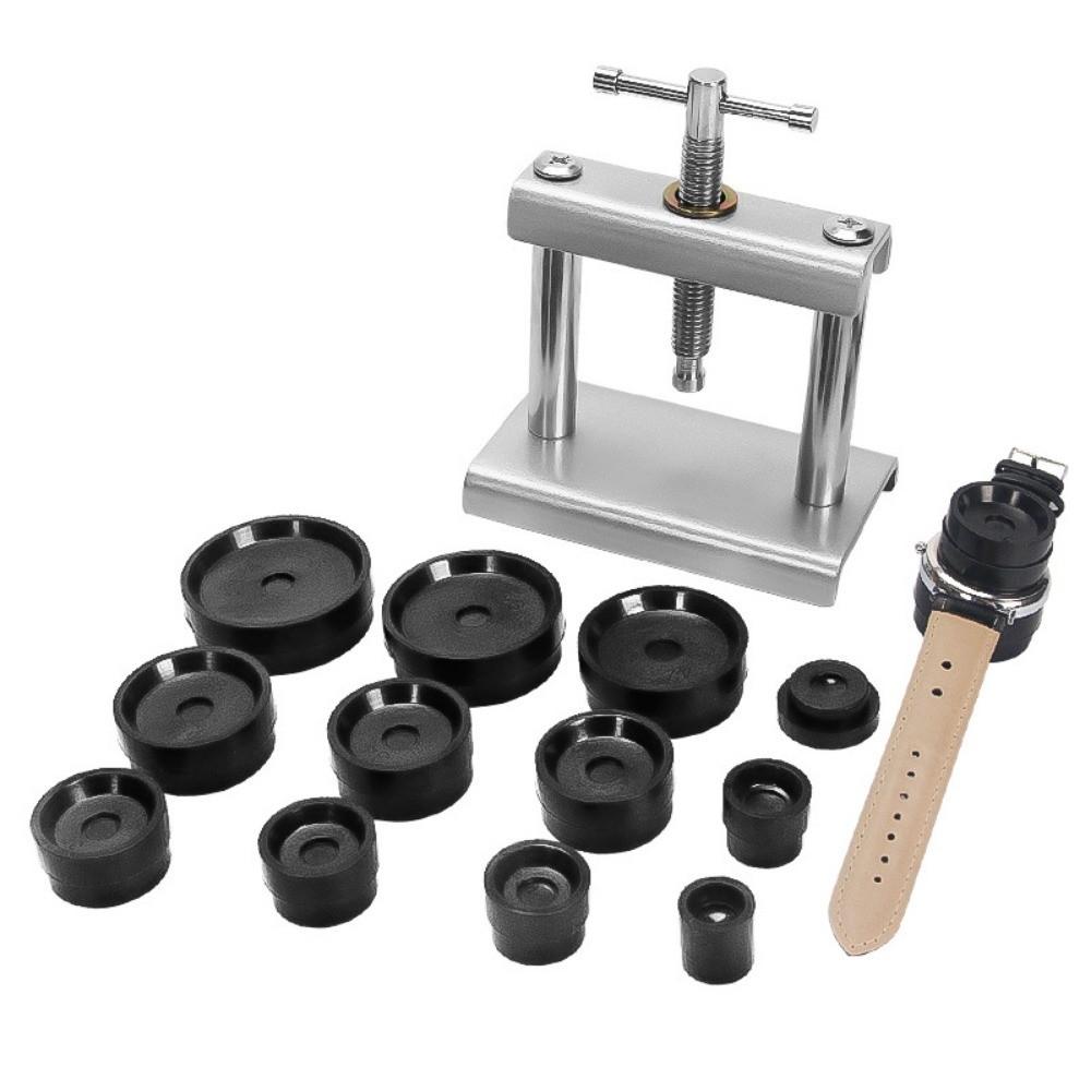 Jeu de presseurs de montre en métal 12/18 pièces Outil professionnel de réparation de montre Outils de maintenance