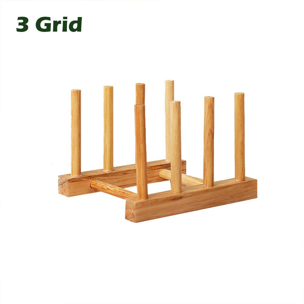 

Flatware Rack Kitchen Accessories Organizer Pot Lid Holder Dish Drainer Plate Stand Storage Shelf 3 Grid