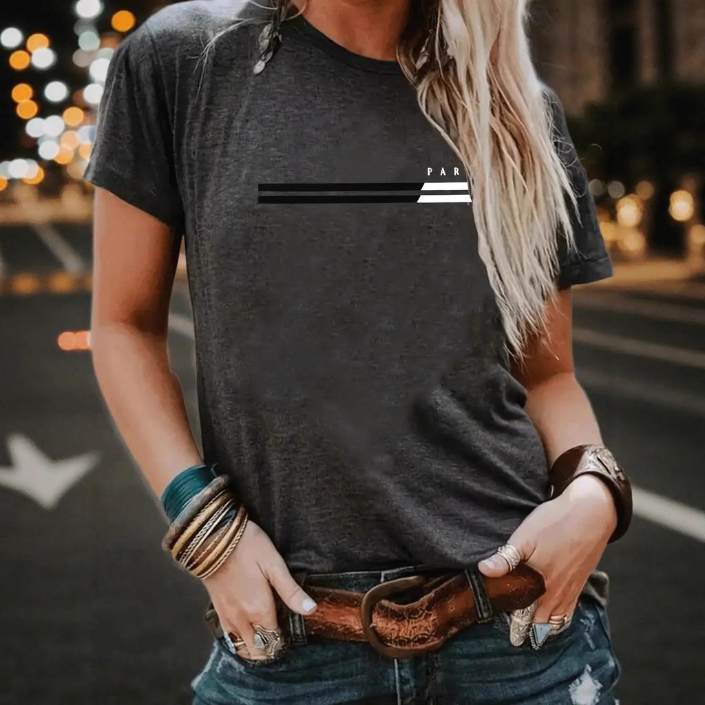 Women's Casual Fashion T-shirt Sports Comfortable Breathable Quick Drying Short Sleeves