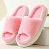 Fluffy Comfort Home Slip-On Slippers with Thick Soles for Indoor Wear, Women Shoes