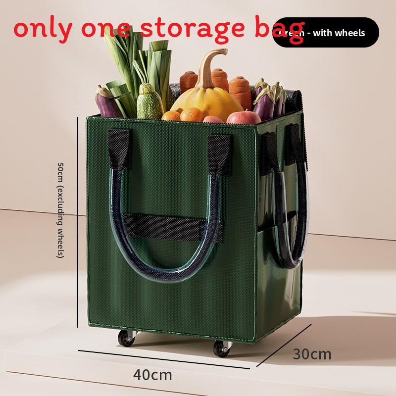 Modern Minimalist Collapsible Shopping Bag With Wheels For Travel And Outdoor Use