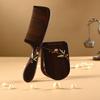 Tan Mujiang Ebony Wood Hair Comb & Mirror Gift Set
