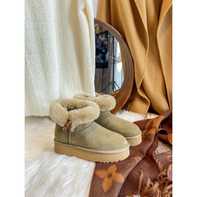 Women's Large Size Soft Sole Heightening Winter Warm Fur One Anti-slip Snow Boots Padded Lined Ankle Boots Outdoor Sports Cotton Boots