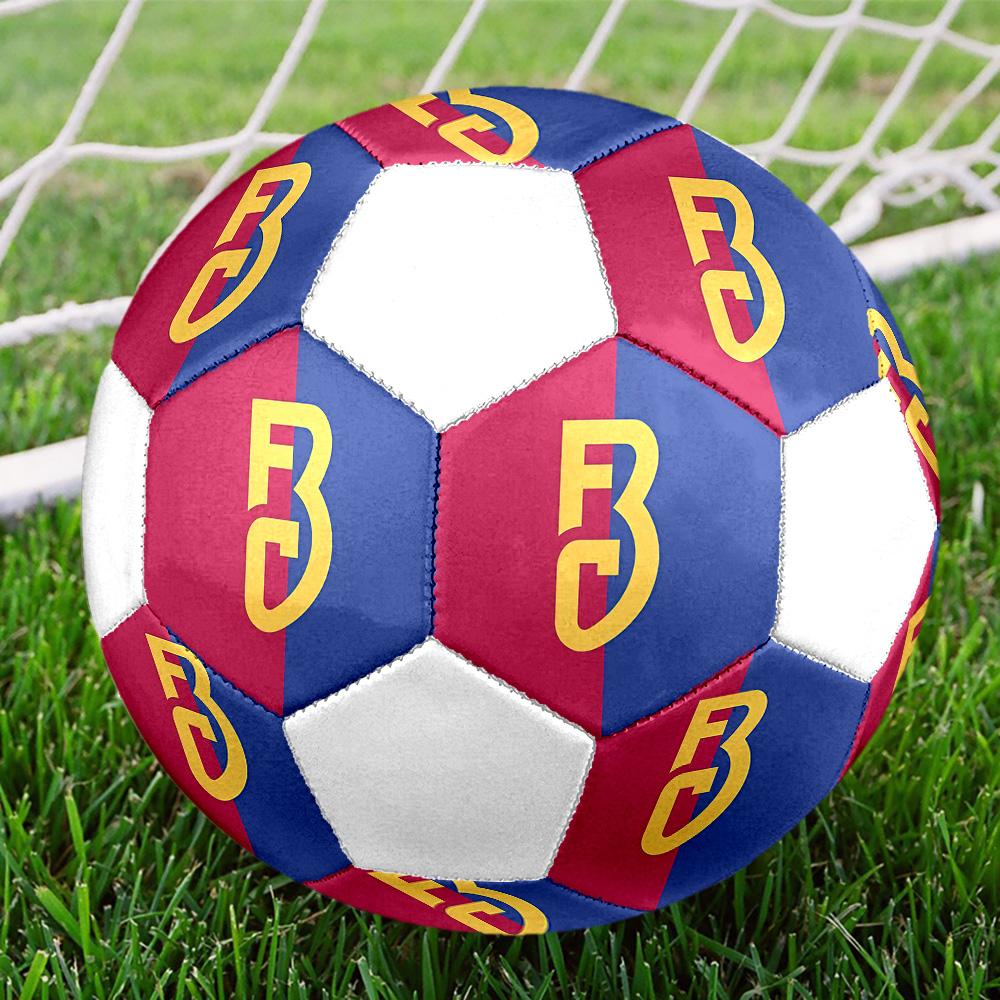 1PC FC Basel Team Size 5 Soccer Ball PrahaIndoor Soccer Ball Colorful All Ages Machine Stitched PVC Competition Ready Durable High-Bounce