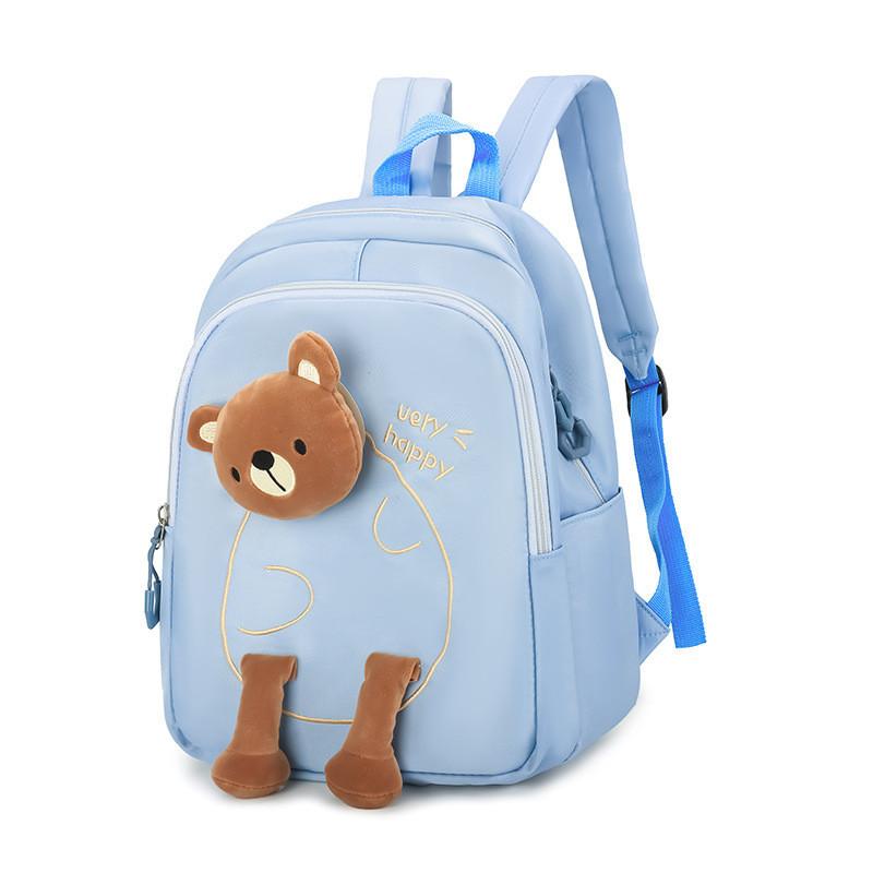 Cute Bear Design School Bag For Children In Kindergarten And Grade School 2024 Trendy Breathable Nylon