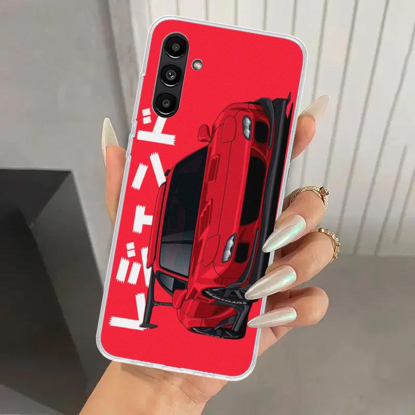 JDM Tokyo Drift Sports Car Phone Case for Samsung Galaxy A17 A16 A26 A36 A56 A15 A25 A35 A55 A14 A24 A34 A54 A13 A23 A33 A53 A05