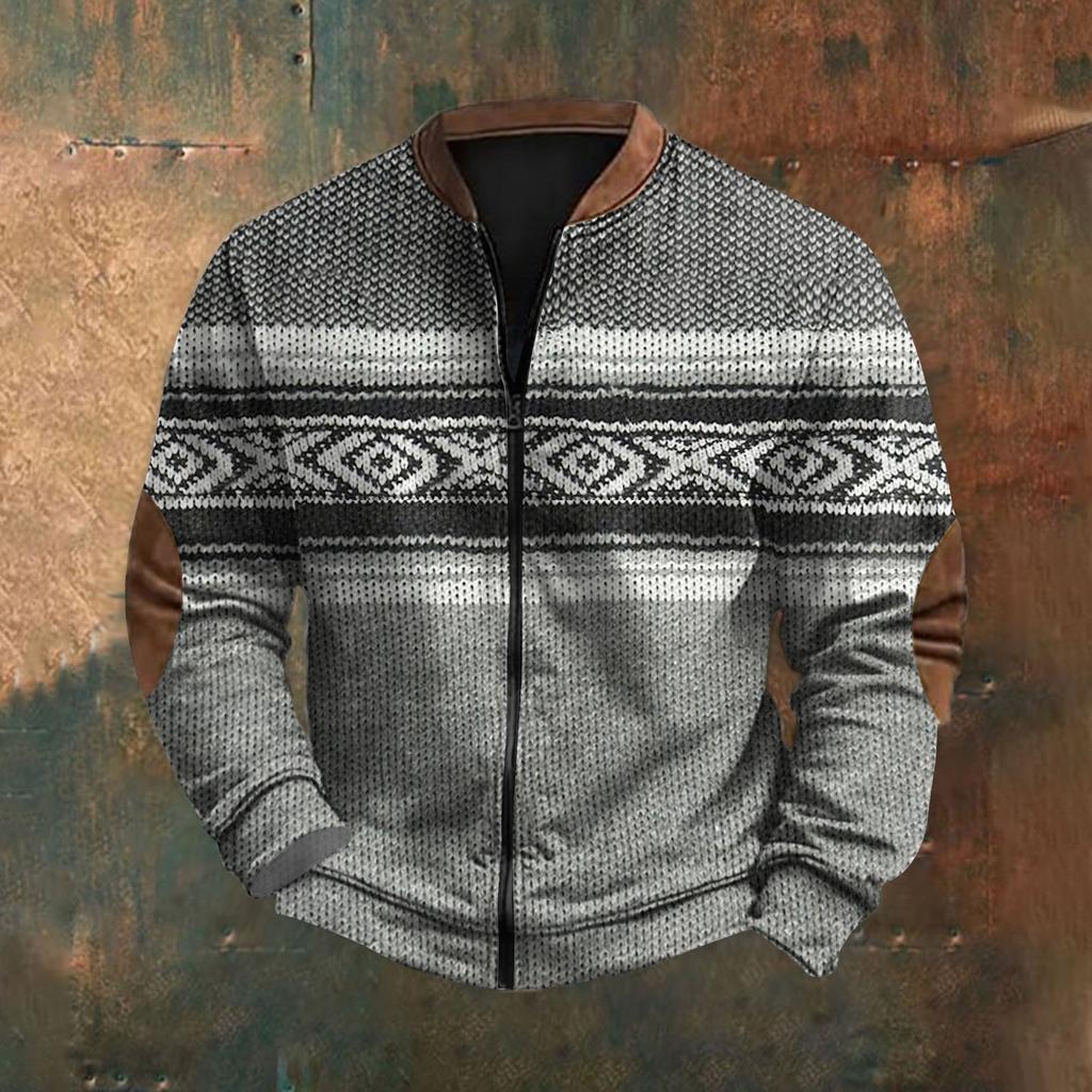 Lässiges Retro-Sweatshirt mit Farbverlauf für Herren