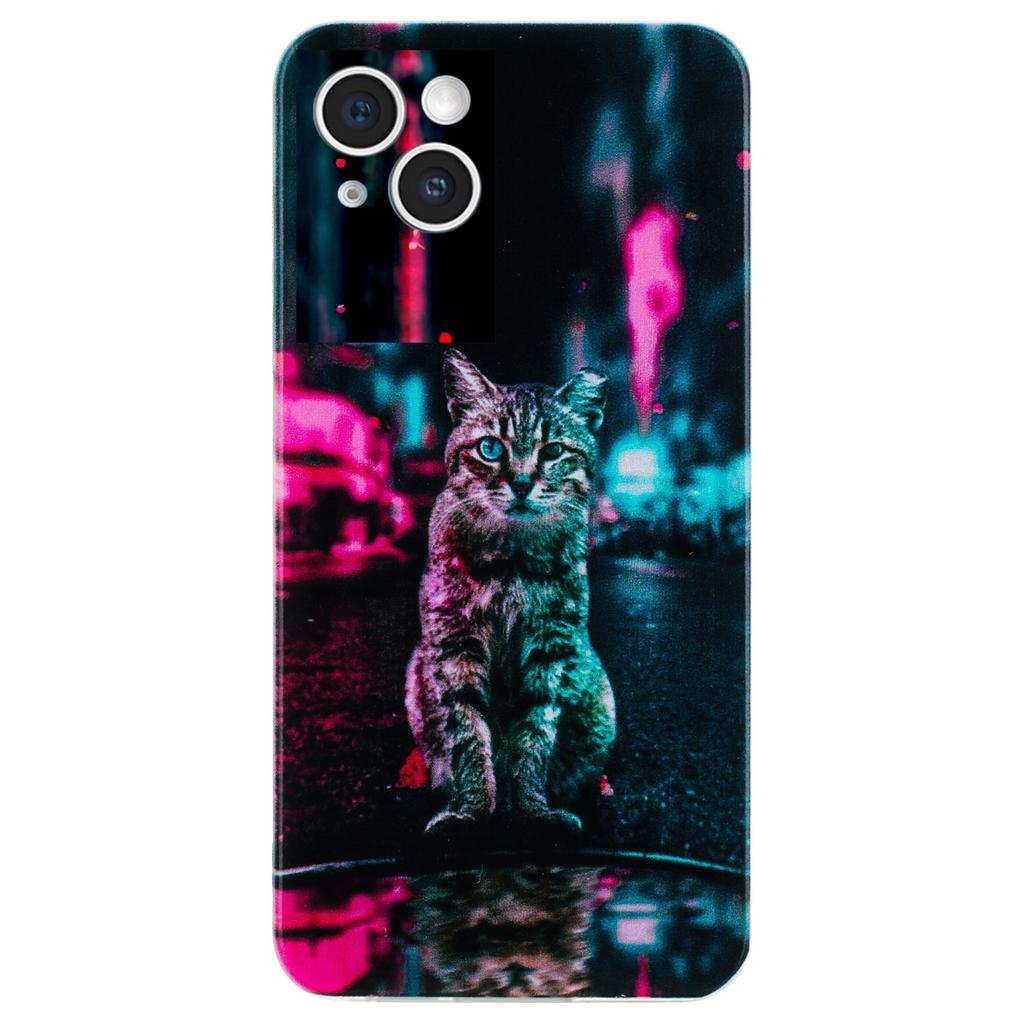 For iPhone 14 Plus Case TPU Pattern Printing Phone Guard Cover