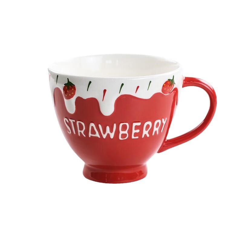 ZhiShi Embossed Ceramic Breakfast Coffee Mug