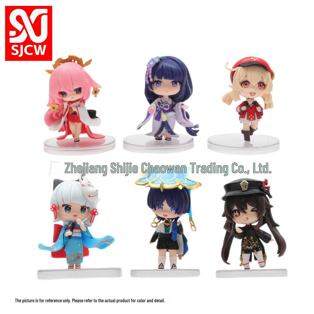 Genshin Impact Figures: Paimon, Klee, Hu Tao, Keqing with Sword - Heroic Anime Display Ornaments