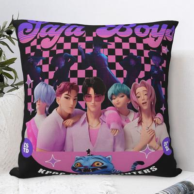 SAJA BOYS Kissenbezug K-POP Dämonenjäger Anime Weicher Kissenbezug Kissenbezug Modernes Design Kissenbezüge für Wohnzimmerstuhl