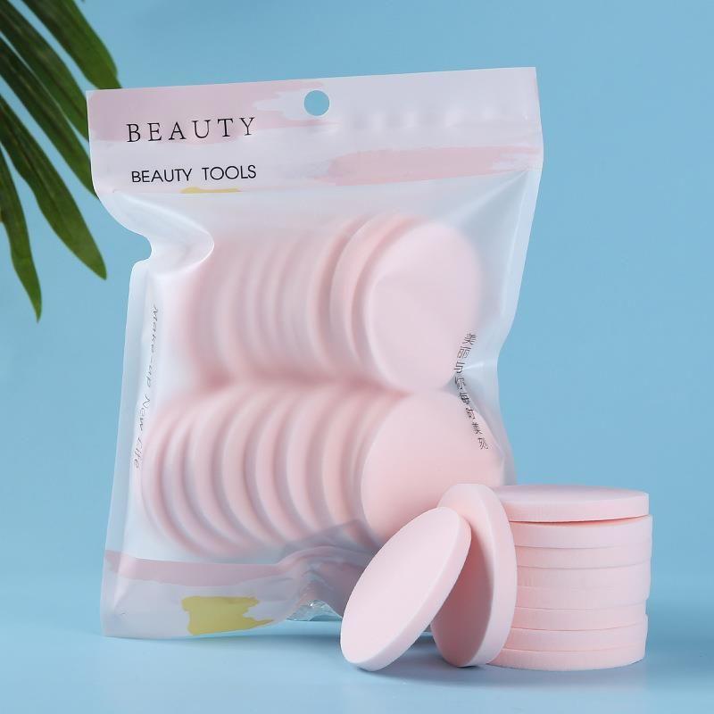 

20 Pieces of Wet and Dry Dual-Use Foundation Bb Cream Makeup Cotton Sponge Puff Beauty Tools Genuine Product 20 Round Pieces in Random Colors