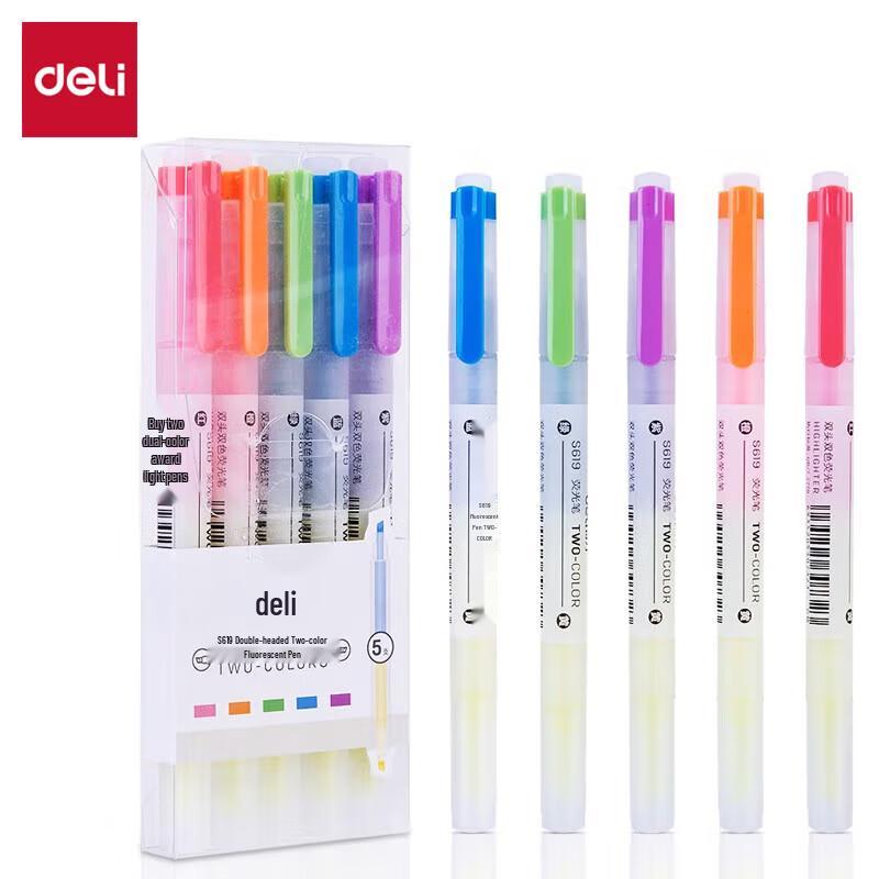 Deli Dual-Tip Highlighter Set