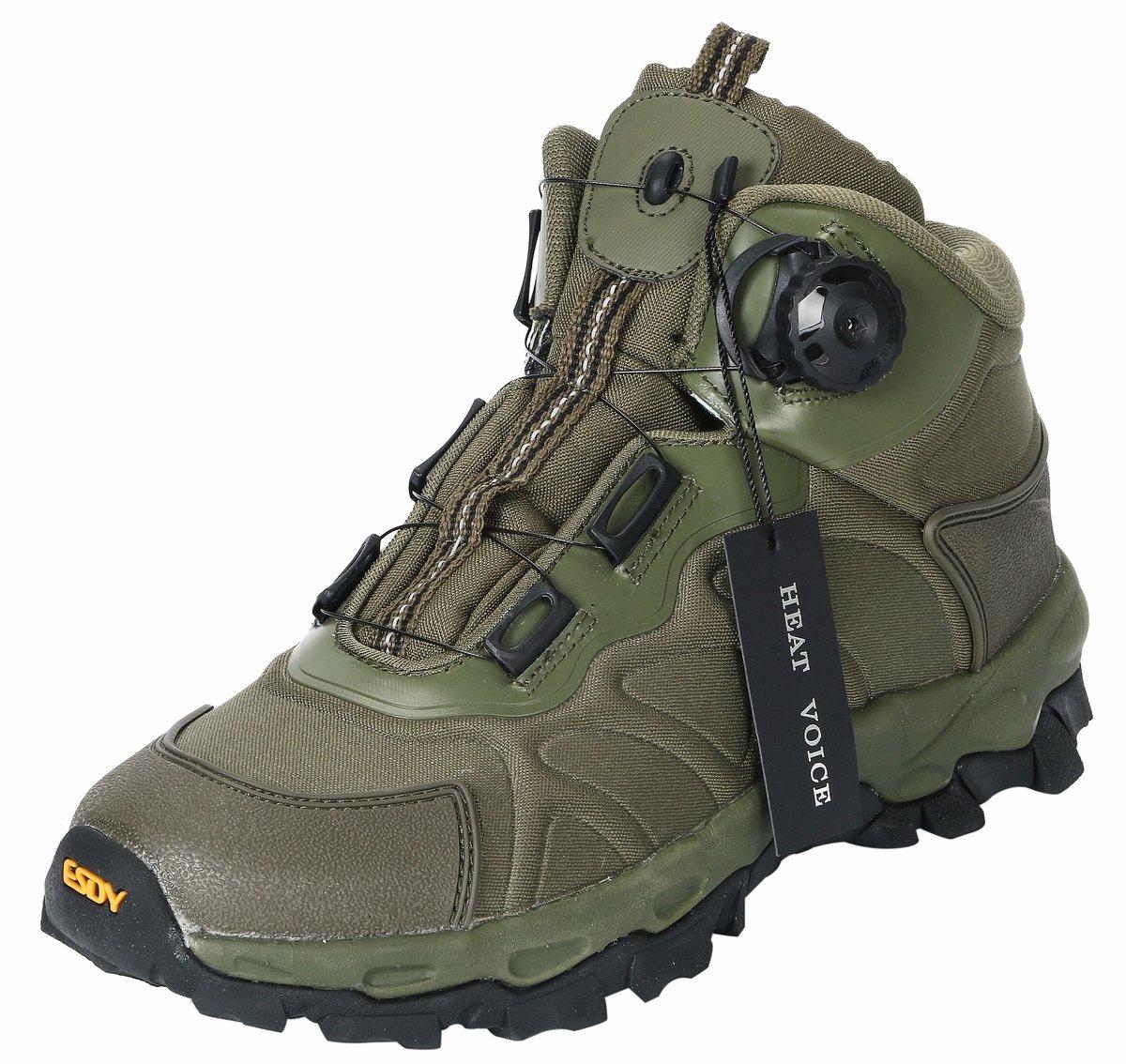 

Треккинговые ботинки для игры на выживание цвета японский черный. Оснащены катушечным механизмом, который устраняет необходимость в шнурках. Водонепроницаемые до щиколотки и имеют хороший дизайн. В комплекте с