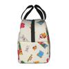Tabekko Animal Insulated Lunch Bag with Bento Cooler Bag with Soft Cooler Bag Clasp, Black, Box, Insulated, Zipper, Compact, Bag, Tote/Eco