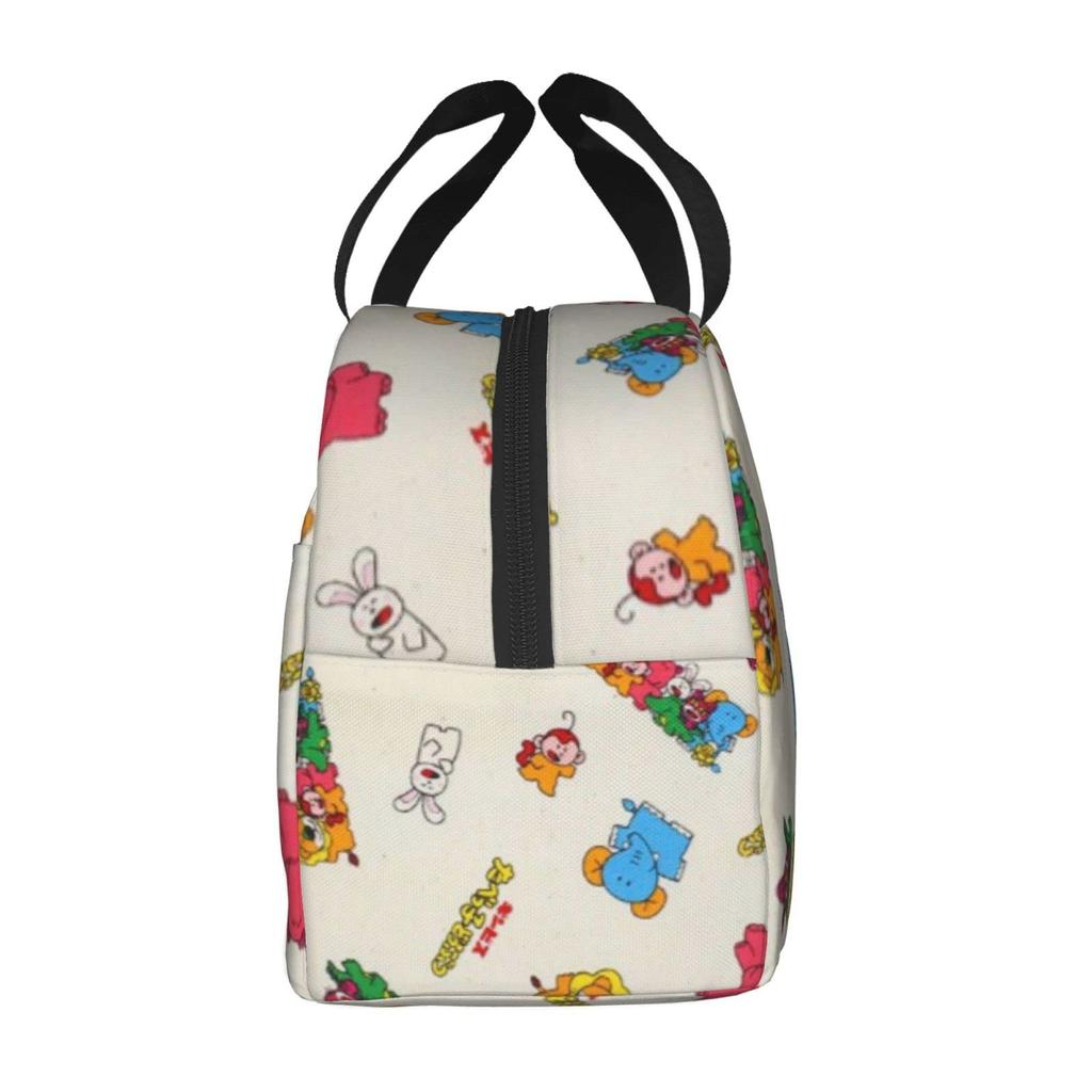 Tabekko Animal Insulated Lunch Bag with Bento Cooler Bag with Soft Cooler Bag Clasp, Black, Box, Insulated, Zipper, Compact, Bag, Tote/Eco