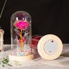 Colored gold glass cover gold foil roses, creative Mother's Day Valentine's Day gift, simulated immortal dried bouquet