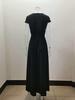 Women's Deep V-neck Pleated High-waisted Slit Evening Gown