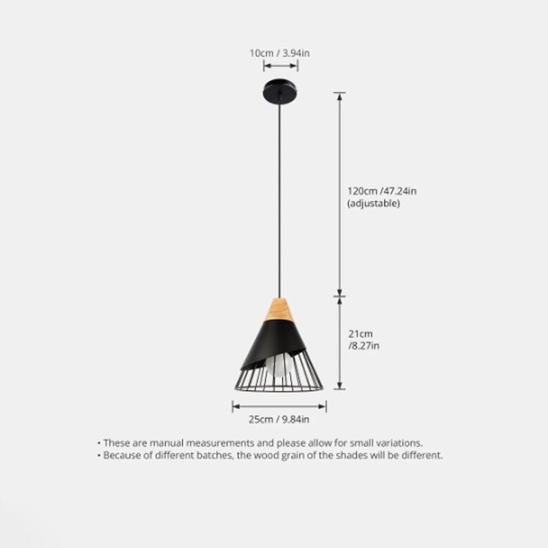 Nordisk LED Pendellampe Tre Hengelampe Svart Hvit For Soverom Spisestue Bakgrunn Hjem Innendørs Belysningsarmaturer