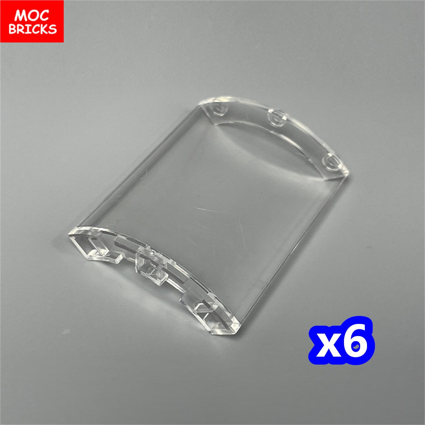 

MOC Bricks Transparent Clear Quarter Trans Blue Cylinder Wall Pane 4x4x6 46361 Building Blocks Children Toys