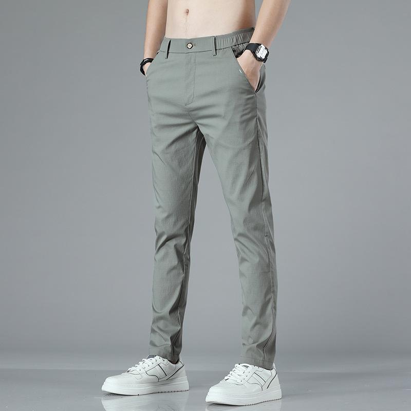 Summer Thin Pants Men's New Casual Pants Loose Straight Long Pants Men's High-end Men's Pants
