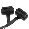 One Drag Two OBD-II 16 Pin Male To Dual Female Y Splitter Diagnostic Tool Elbow Connector Cable