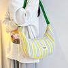 Girl Sweet Shoulder Bag New Striped High-end Casual Messenger Bag Versatile Personality Dumpling Bag