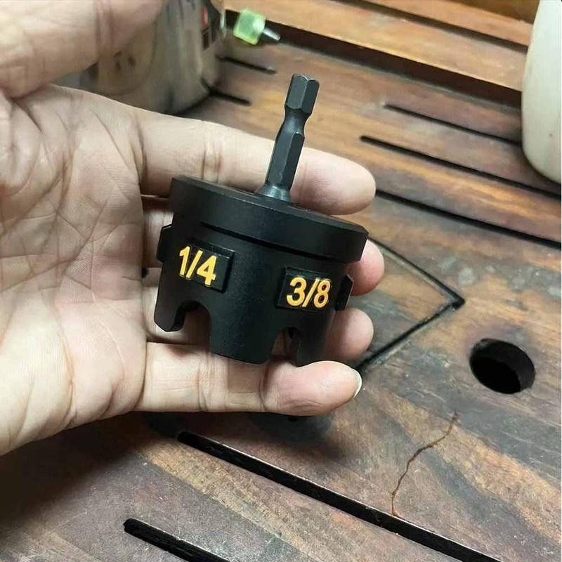 Nut Remover Bolt Extractor Tool for Conduit Racks Socket Wrench Metal Nut Zipper Drill Attachment for Fast Nut and Bolt Removal