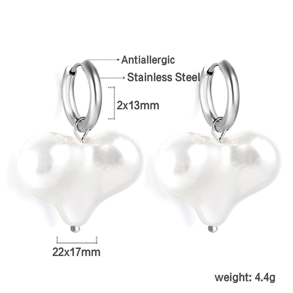 Elegant Baroque White Pearl Earrings Fashionable High-End Pearl Jewelry