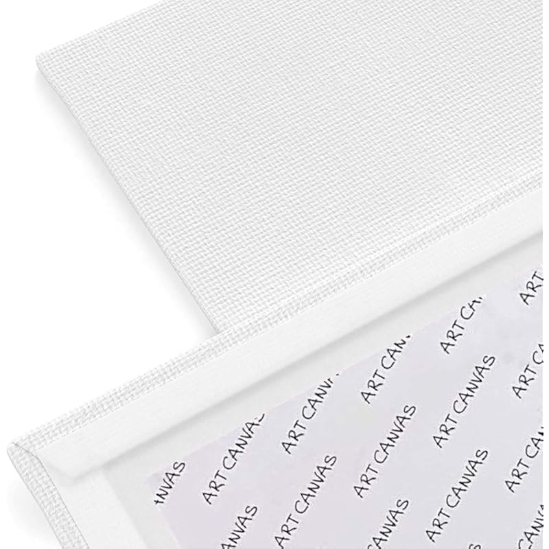 VARIETY CANVAS 12 X 12 Inch Cotton Canvas Board for Painting, 7OZ Primed, Pack of 4 Piece - White