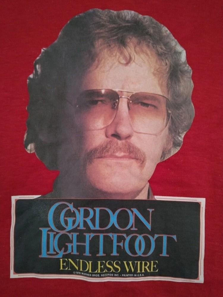 GORDON LIGHTFOOT ENDLESS WIRE Shirt Short Sleeve Red Unisex S-5XL Unisex T-Shirt XXL