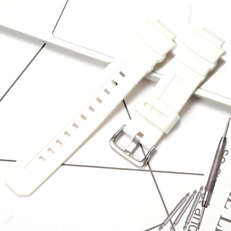 Příslušenství k hodinkám Pro Casio AW-591 AW-590 AWG-M100 AWG101 Řemínek 16mm Pánský Pryskyřičný Řemínek na hodinky Sportovní Voděodolný Náramek