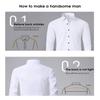 Men's Slim Fit Elastic Shirt, Business Thin Shirt