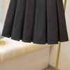 2026 Petite Plus Size Wool Pleated Midi Skirt - High Waist, Versatile School Style with Belt