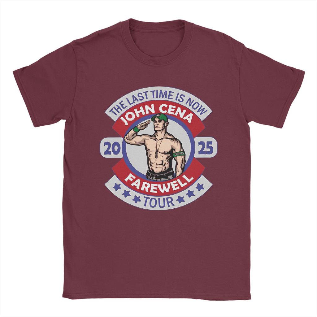 John Wrestling Cena Farewell Tour 2025 T-Shirt Men UCME Casual 100% Cotton Tee Round Collar Short Sleeve T Shirt 4XL 5XL 6XL Top