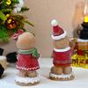 2025 Gingerbread Man Figurine Small Christmas Sculpture Resin Gingerbread Boy And Girl Shape Figurine Christmas Ornament