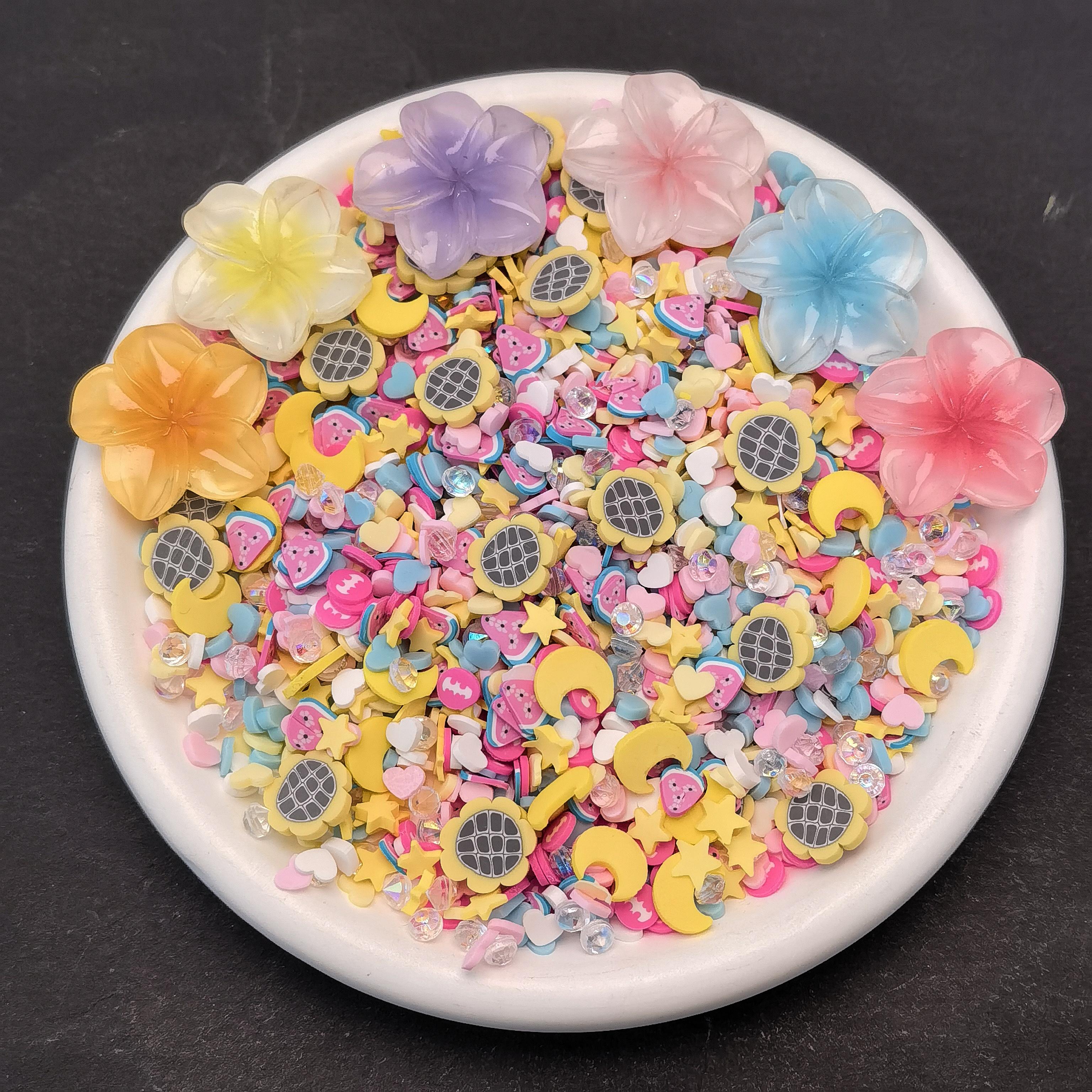 500g Flowers Candy Color Slime Resin Mix DIY Crafts Slime Decorations and Scrapbooking Embellishments