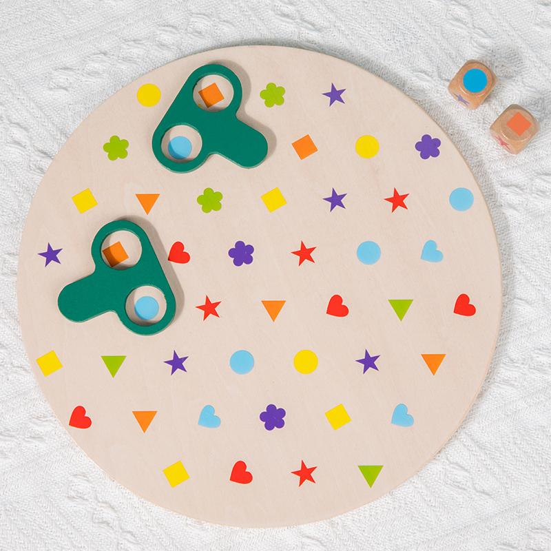 

Монтессори Игра на сопоставление Цвета и формы Обучающая головоломка Игрушка Концентрация с кубиками Интерактивная образовательная настольная игра