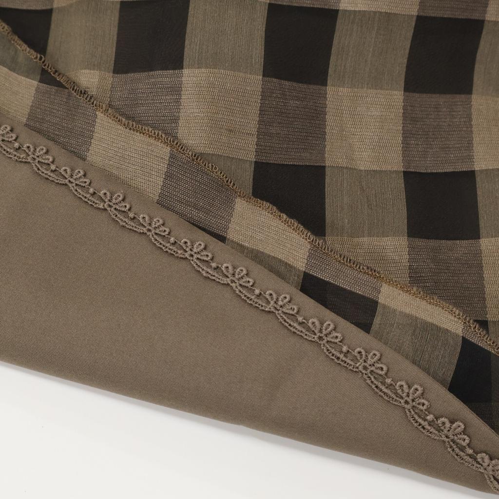 FOXEY Brown 39706 Check Skirt skirt 38 Brown Black CheckUsed