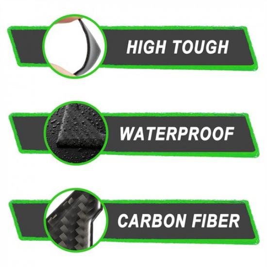 4 Pcs Universal For Door Corner Anti-Collision Strip Body Trim Carbon Fiber Look