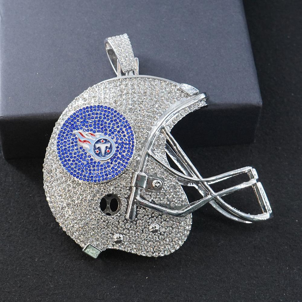 Подвеска-шлем Tennessee Titans из сплава, спортивный стиль, ожерелье