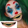 10Pcs Tattoo sticker Halloween Tattoo Stickers Horror Lips DIY Stickers Big Mouth Tattoos Waterproof Funny Makeup Smile Lip