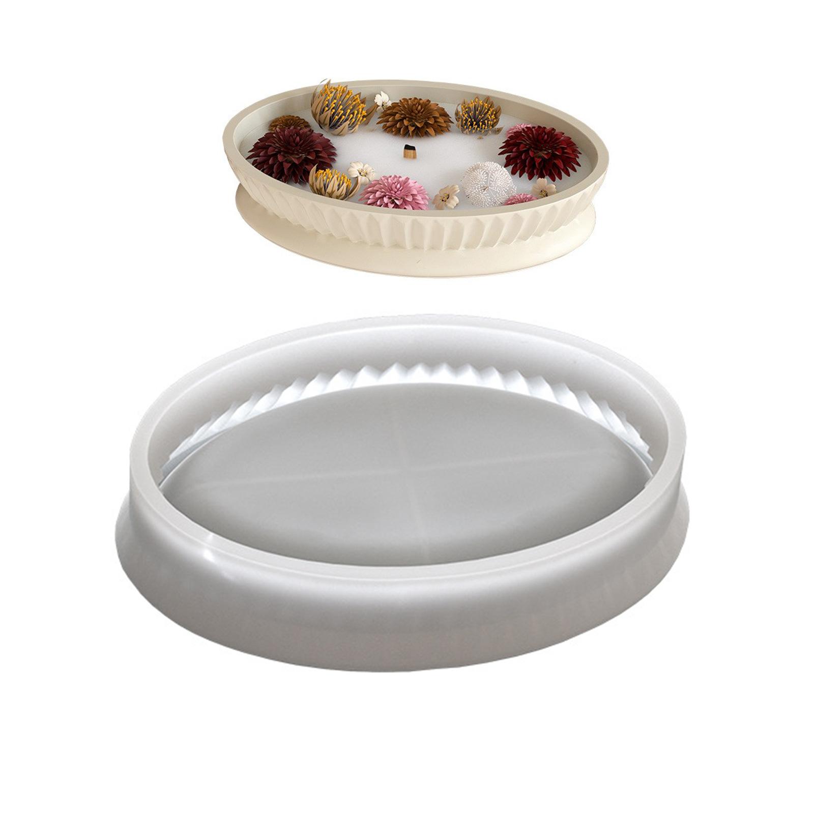 

Силиконовая форма эллиптической формы для смолы, гипса и цементных подносов, инструмент для домашнего декоративного рукоделия, силиконовая текстура