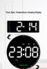 Colorful LED Dynamic Wall Clock: Perpetual Calendar & Simple Decor for Living Room